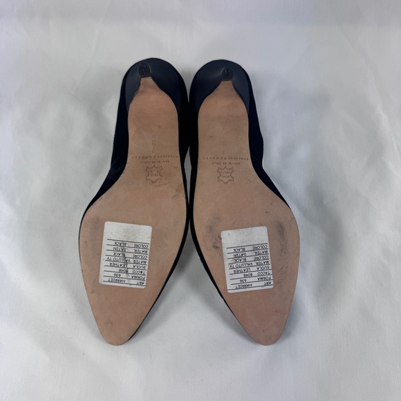 Loeffler Randall Classic Velvet d'Orsay Pumps 3" Satin Cone Heels Black Formal 7 - Picture 10 of 14